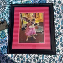 Chihuahua Framed  Art 23 x 20
