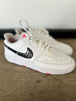 Nike Court Vision Low White Pink Women's Size 7.5