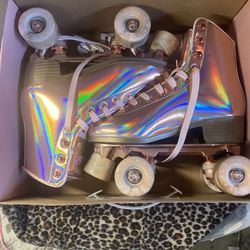 Brand New Rose Gold Holographic Impala Rollerskates