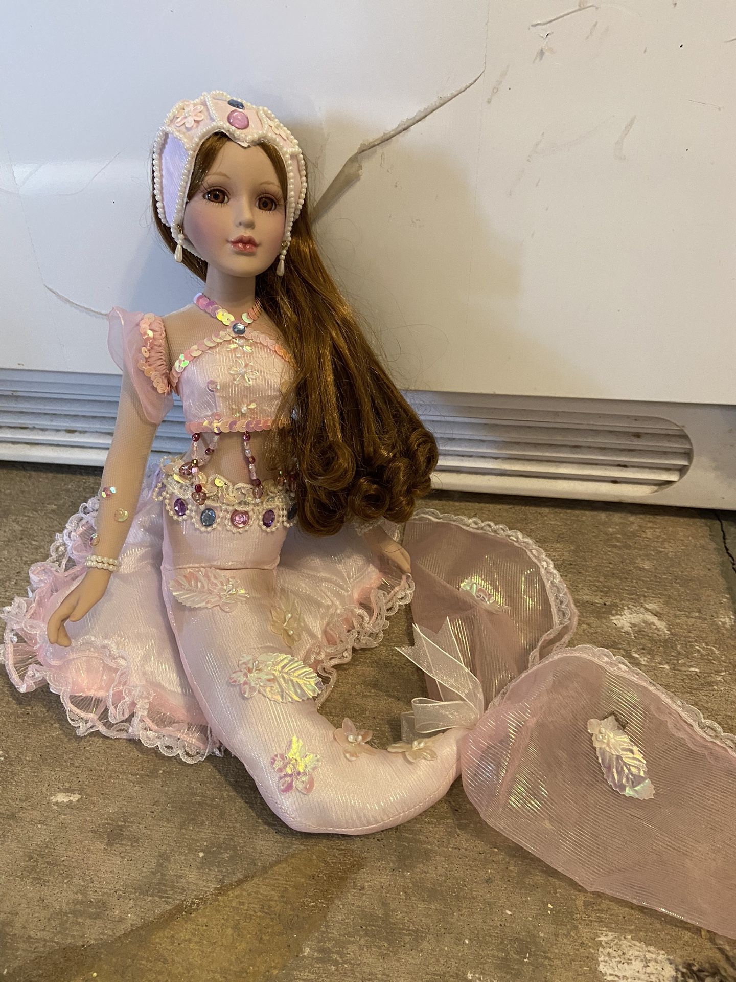 Mermaid Porcelain Doll
