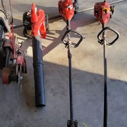 2 Weedeaters, Edger, and Blower