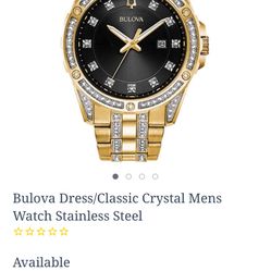 Bulova Dress/Classic Crystal Men’s Watch 