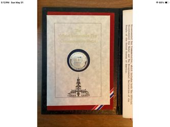 Bicentennial day commemorative medal. ( sterling silver)