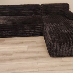Black Memory Foam Sectional