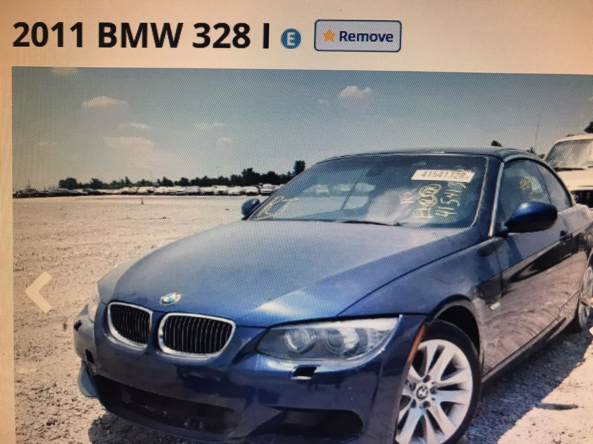 BMW 328i part out (engine 10079 milles)