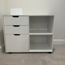 White Printer Cabinet