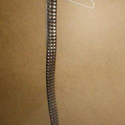 Black leather studded belt sz 34 $10