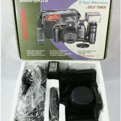 Vintage Polo Sharpshots Kit 3006 35mm Film Camera, Lens, Flash