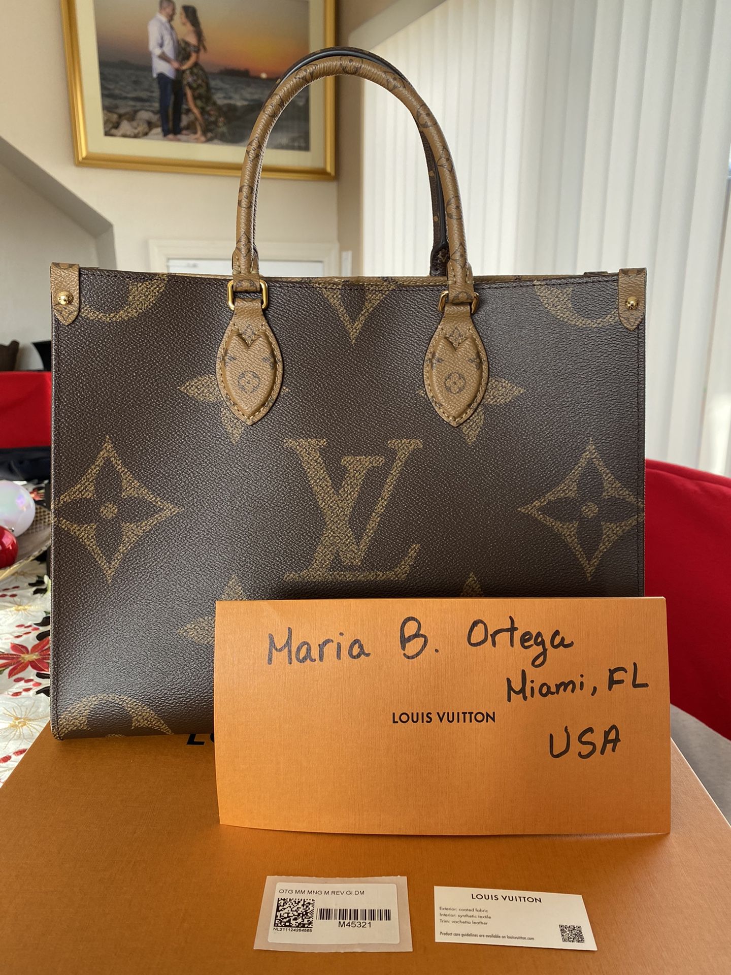 Louis Vuitton OnTheGo MM Tote Bag M45321 Monogram Coated Canvas