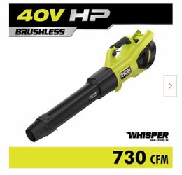 NEW Ryobi 40V HP Brushless Whisper Series Leaf Blower
