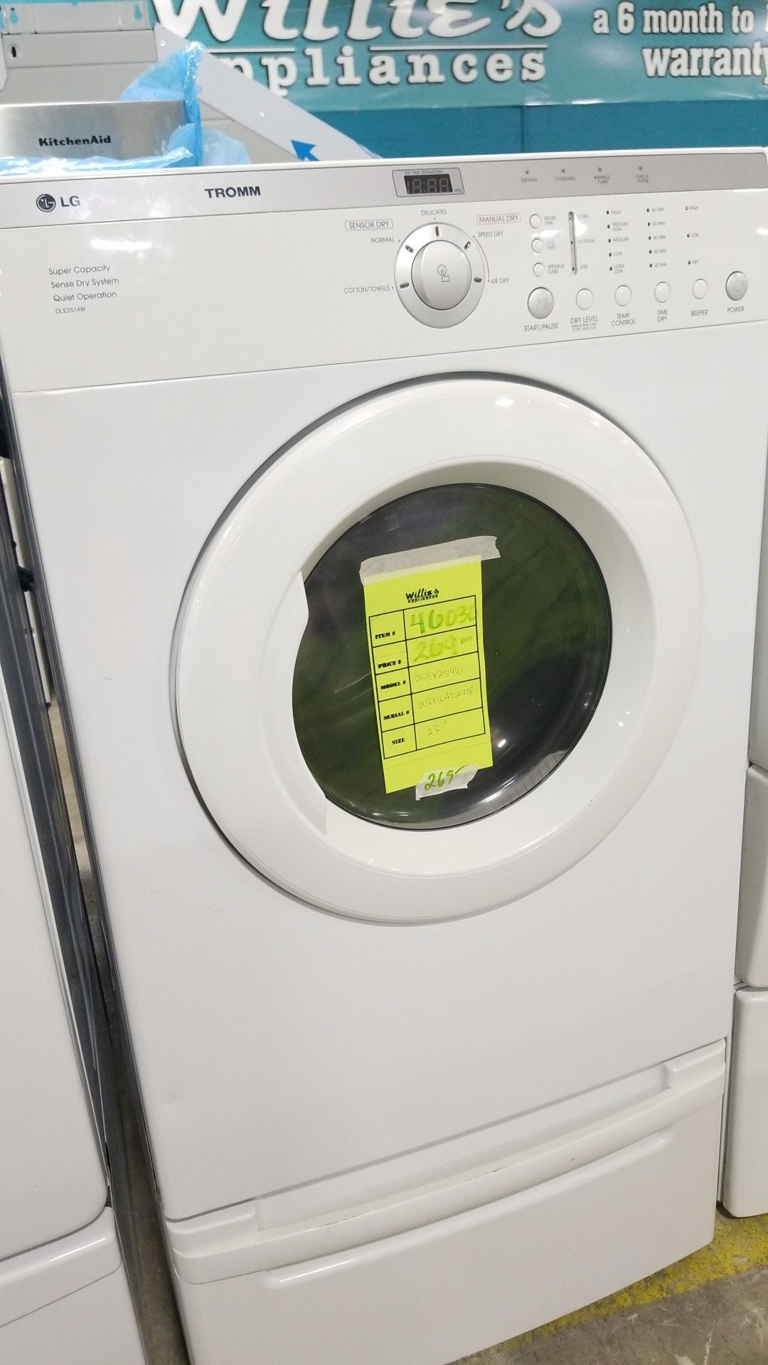 Lg electric dryer 27inches
