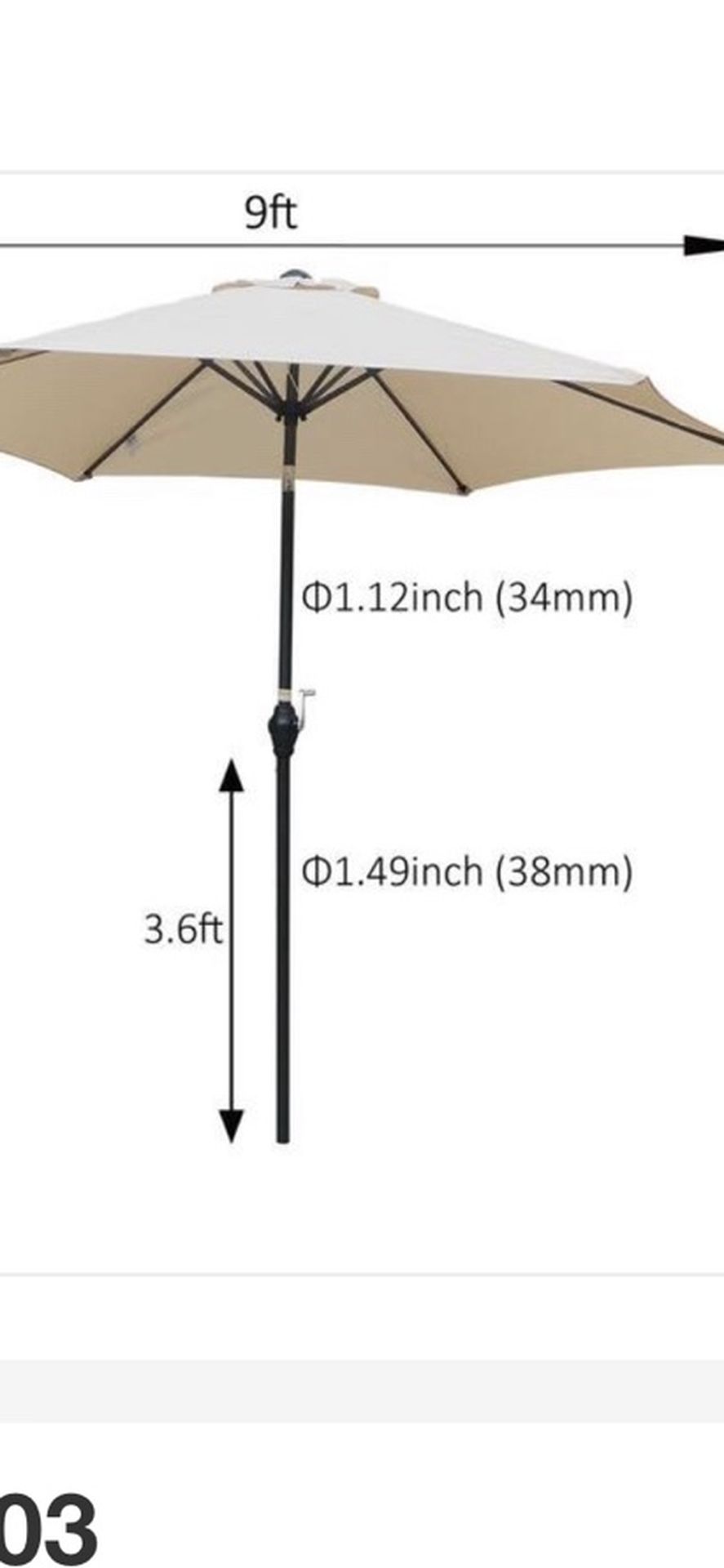 9ft High quality Umbrella New