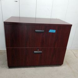 Solid Wood File Cabinet With Key..$80