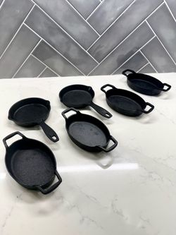 Mini CHEFS 6 piece Cast Iron Skillet and Pan Set