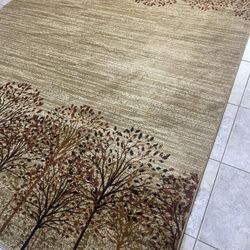 Premium multi colored plants style traditional area rug - 8x10 feet - B99