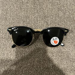 Rayban Polarized Clubmaster Sunglasses Black Frame Ray-Ban