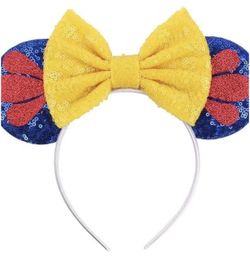 Brand New Lovely Cartoon Mouse Ears Headband Bowknot Hair Hoop for Travel Party Festivals