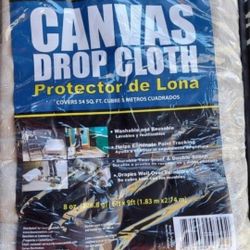 Canvas Drop Cloth New And Slightly Used 6x9 $12 Each
