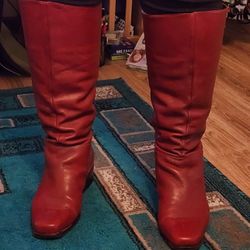 Markon Burnt Red Knee-High Boot