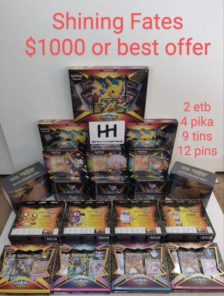 Pokemon Shining Fates Etb Pin Tin Pikachu