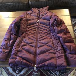 North face down jacket - XS (burgundy)