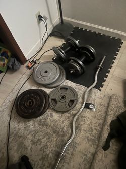 Take all these weights about 150 lbs total everything you see weights