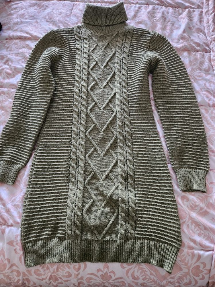 Olive Green Knitted DRESS