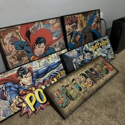 Marvel DC Boys Decor Picture Frames 