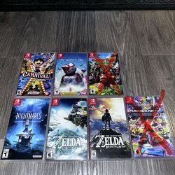 Nintendo switch games for sale and case