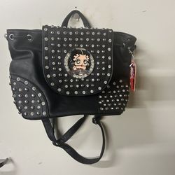 Betty Boop Studded Backpack/handbag