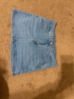 Light Wash Denim Mini Skirt
