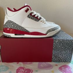 Jordan 3 Red Cardinal 