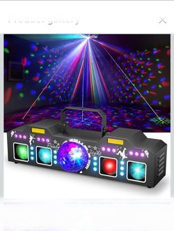 DJ Lights Pro 8 in 1 DMX512 Laser Light Show & Disco Ball