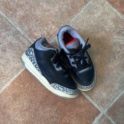 Jordan 3 Black Cement Size 8.5c (2000) Used Toddler