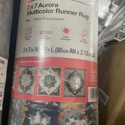 StyleWell 2x7 Aurora Multicolor Runner Rug