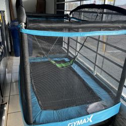 6FT Recreational Kids Trampoline W/Swing Safety Enclosure Indoor/Outdoor Blue