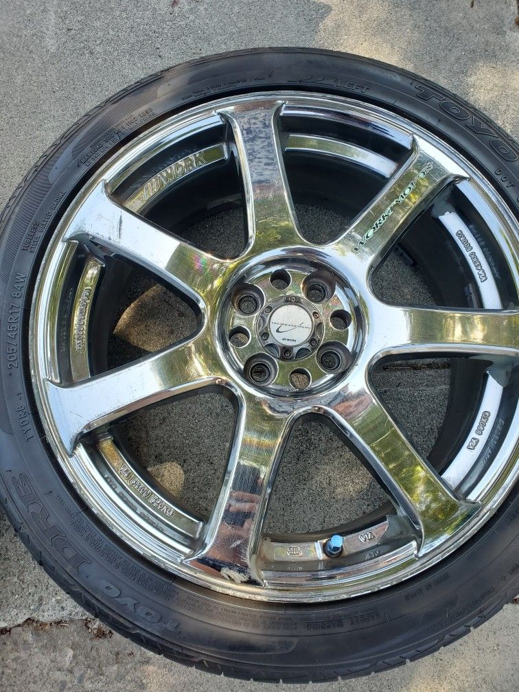 Work Emotion XT7 4x100 17x7 +42 for Sale in Artesia, CA - OfferUp