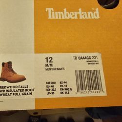 Men's Redwood Falls WP Insulated Boot Wheat Full Grain Size 12 M