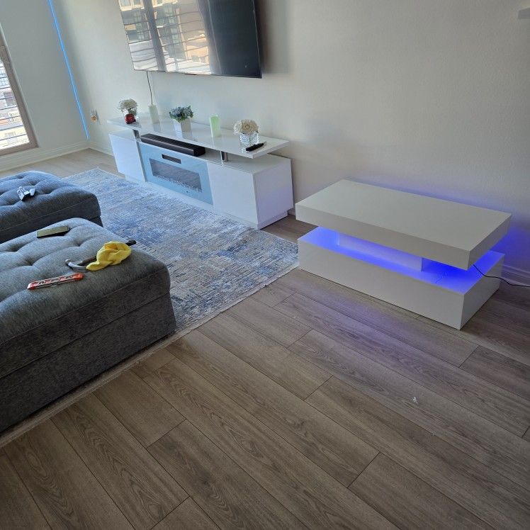 Led Light Coffee Table 