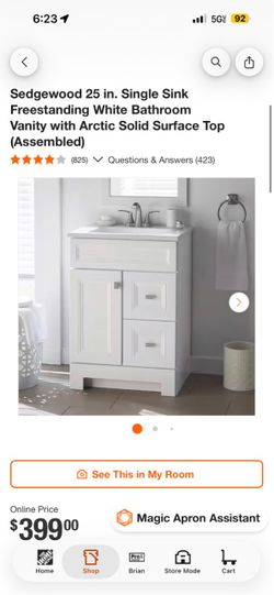 NEW 25 in Bathroom Vanity