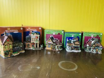 New, Never Used Christmas Porcelain Houses