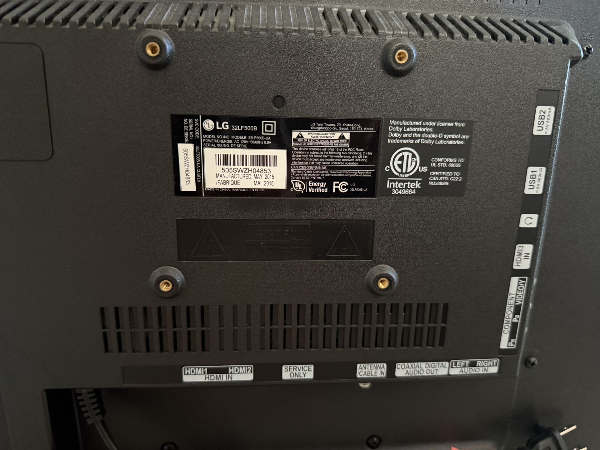 LG 32” LCD HDTV