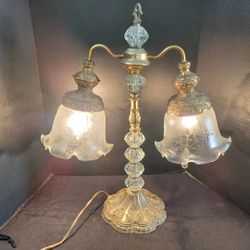 Vintage Hollywood Regency Brass Table Lamp