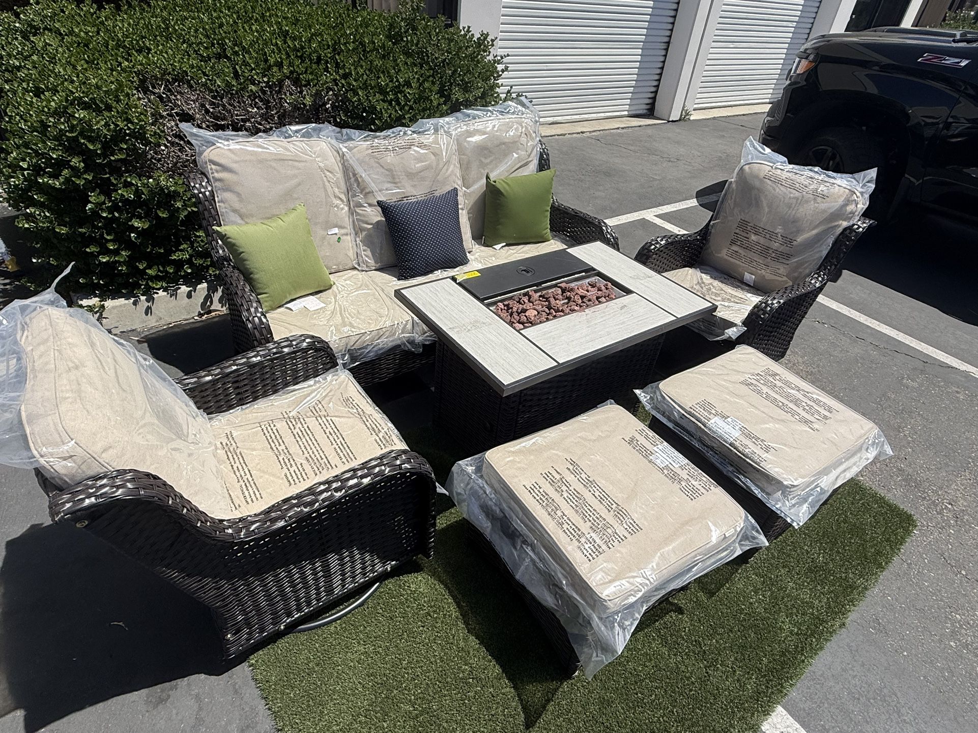 Outdoor Patio Furniture Set High Back
