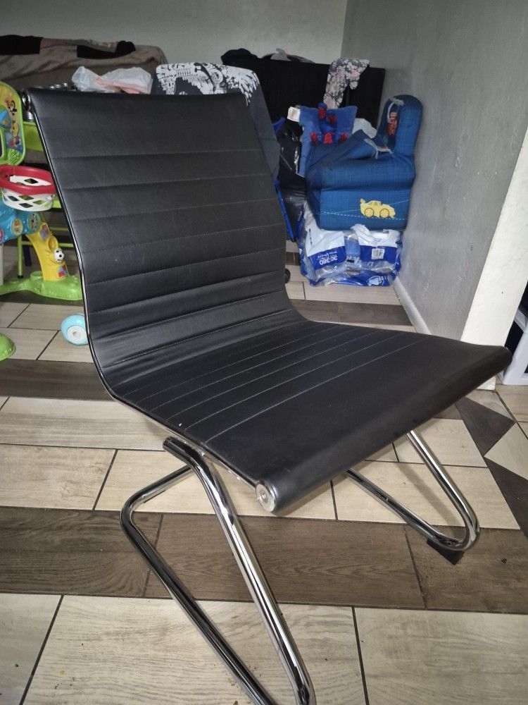 Steel And Leather Chair