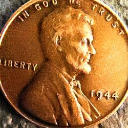 1944  No Mint Mark, Lincoln Wheat Penny 