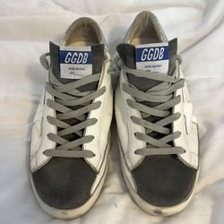 Golden Goose White/Gray Glitter Sneakers Sz 9