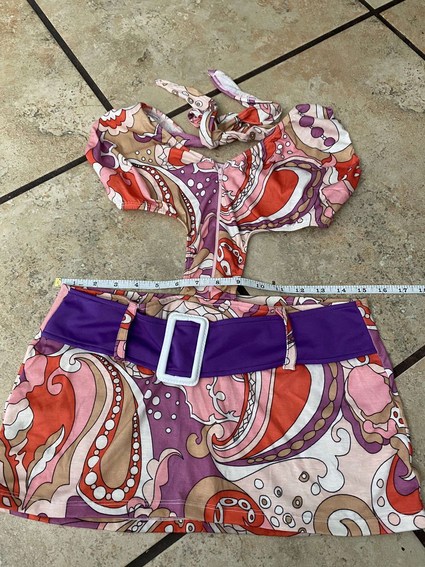 Go Go Girl Costume Adult Gogo Dancer Halloween Fancy Dress