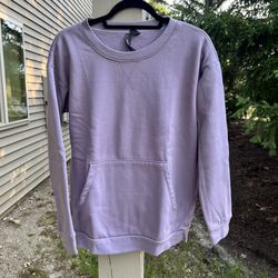 Mondetta Ladies Knit Fleece Crewneck w/ Kangaroo Pocket