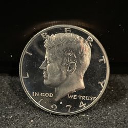 1974 S Gem Proof Kennedy Half Dollar With An extreme Cameo 644
